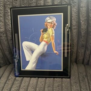 Vintage Sailor Girl Pin Up Art Print by Earl Moran